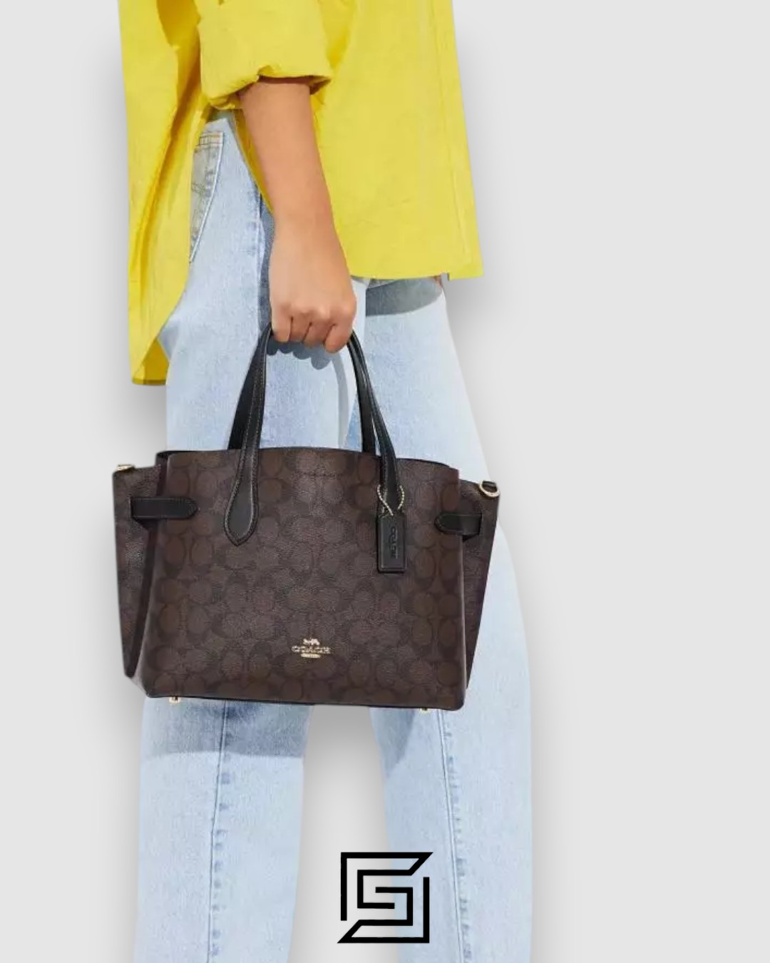 Coach Hanna Shoulder Bag In Signature Canvas Brown CH191 - Image 4