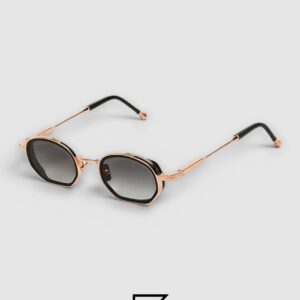 John Dalia MATT Black - Grey Silver-Lens-Blue Sunglasses - Image 3