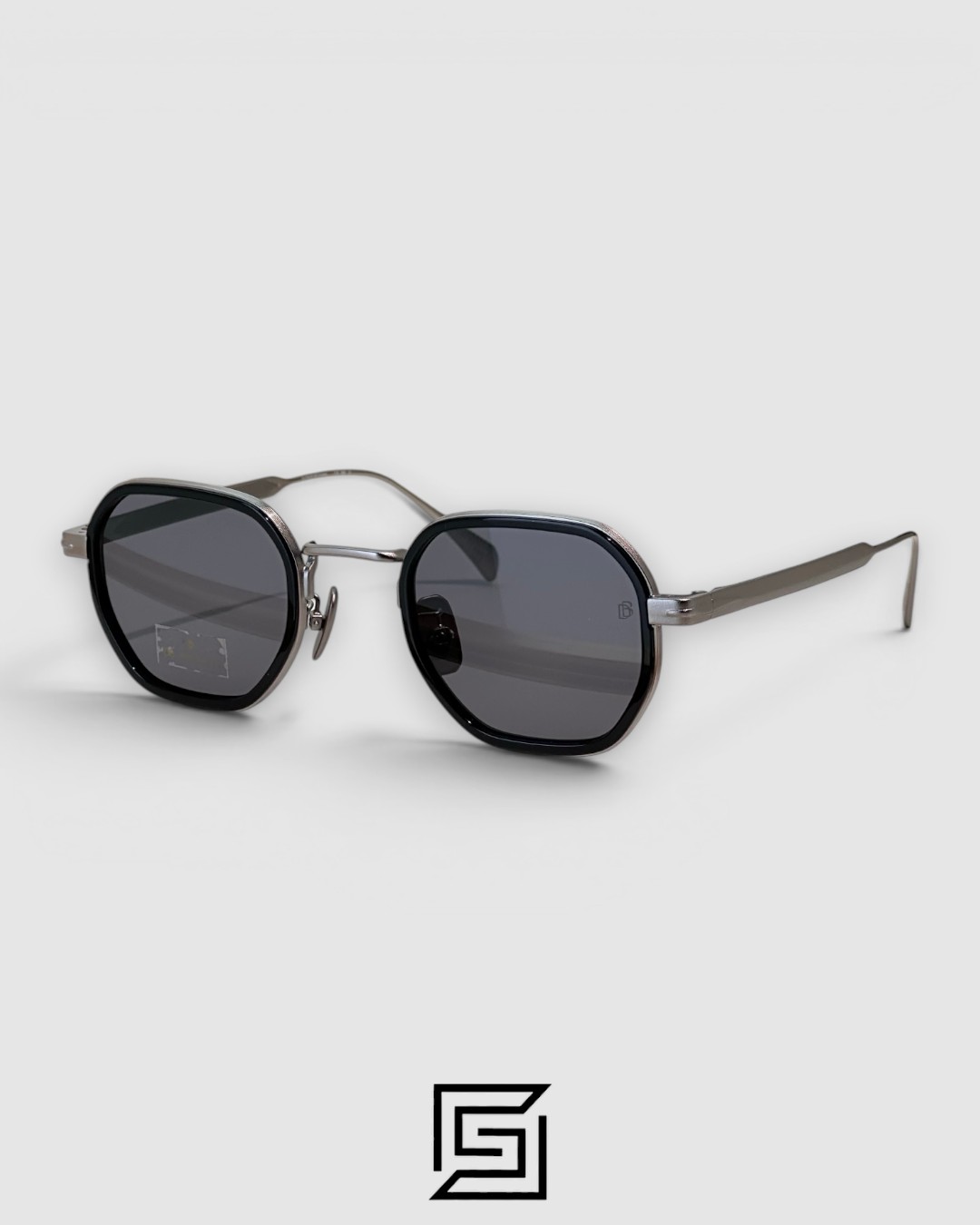 DB1097 Tortoiseshell Metal Octagonal Sunglasses - Image 2