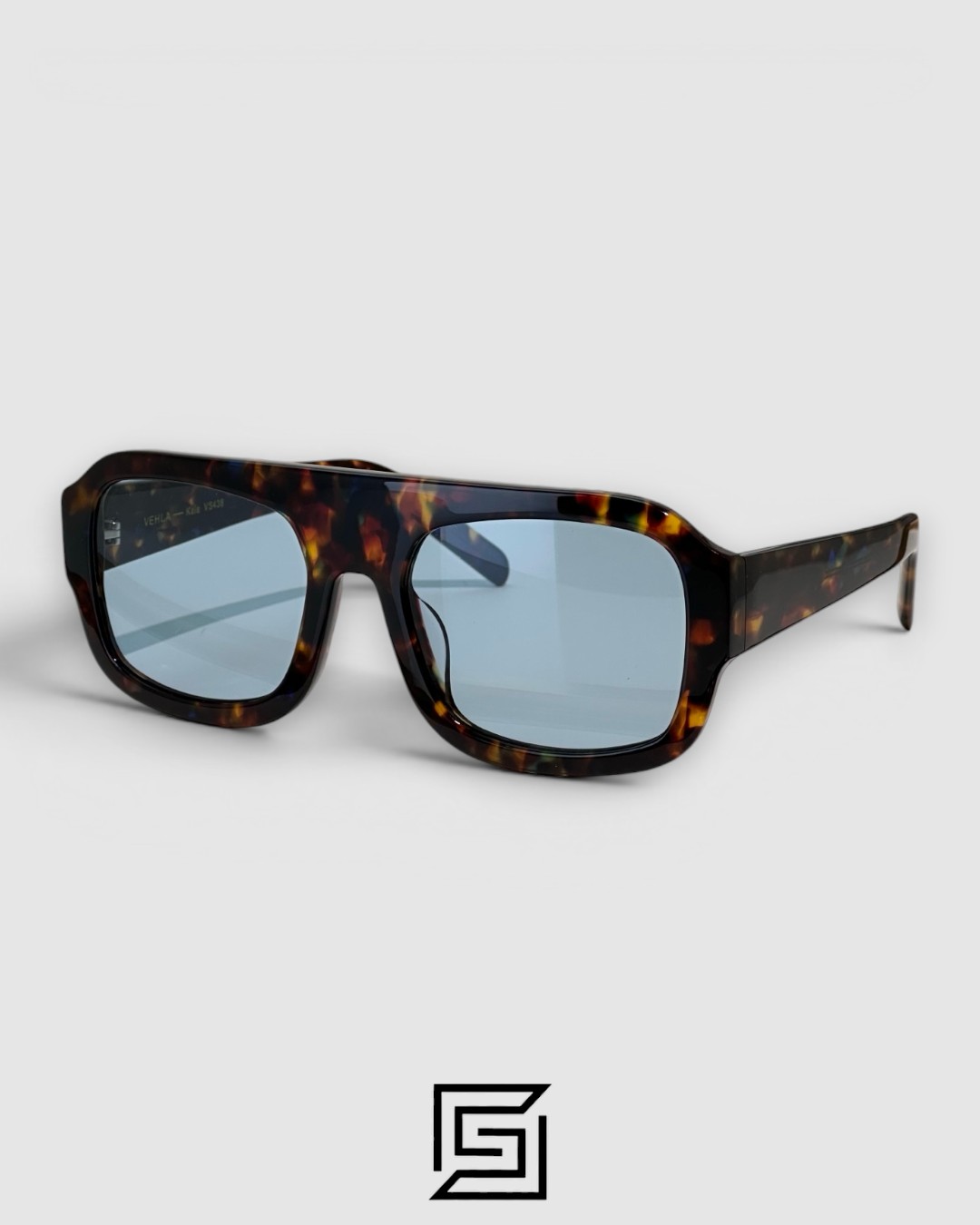 KAIA VS438 Tiger Frame Blue Lenses Sunglasses - Image 1