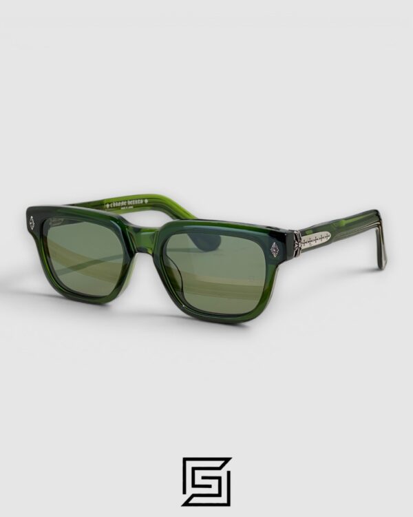 Chrome Heart PEN 15 Black Square Sunglasses with Grey Lenses