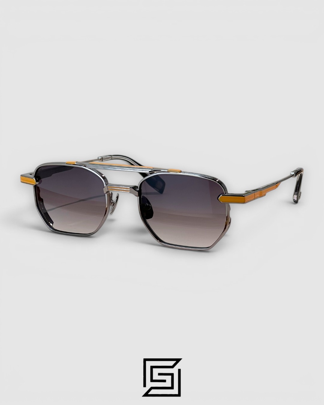 ⁦LUSSO Gun Mustard Frame Light Green Lenses⁩ - الصورة ⁦4⁩