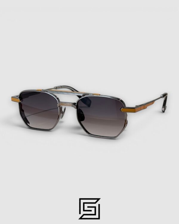 LUSSO Gun Mustard Frame Light Green Lenses