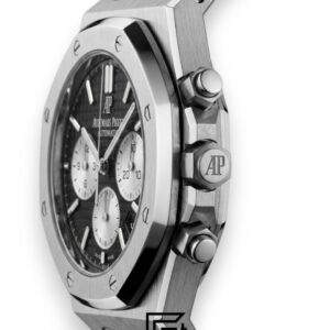 ⁦Royal Oak WF0851 Chronograph Black Tapisserie Silver Dial – Stainless Steel⁩ - الصورة ⁦3⁩