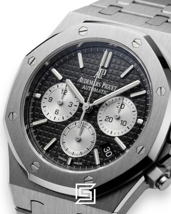 Royal Oak WF0851 Chronograph Black Tapisserie Silver Dial – Stainless Steel