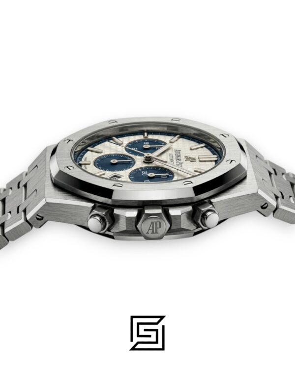 Royal Oak WF0851 Chronograph White Tapisserie Blue Dial – Stainless Steel
