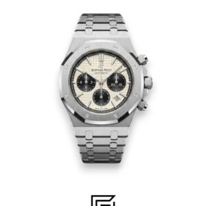 Royal Oak WF0851 Chronograph White Tapisserie Black Dial – Stainless Steel - Image 1
