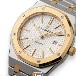 ⁦Royal Oak WF0851 Automatic Half Gold Stainless Steel 316 with Silver Flat Tapisserie Dial⁩ - الصورة ⁦2⁩