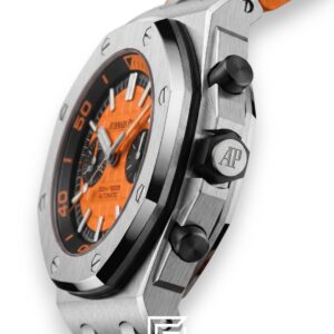 Royal Oak OffShore WF0851 Quartz 2 Counters Rubber Orange - Image 3