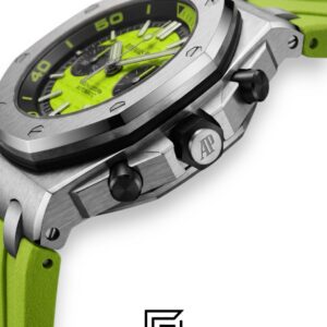 Royal Oak OffShore WF0851 Quartz 2 Counters Rubber Green - Image 3