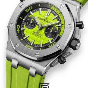 Royal Oak OffShore WF0851 Quartz 2 Counters Rubber Green - Image 2