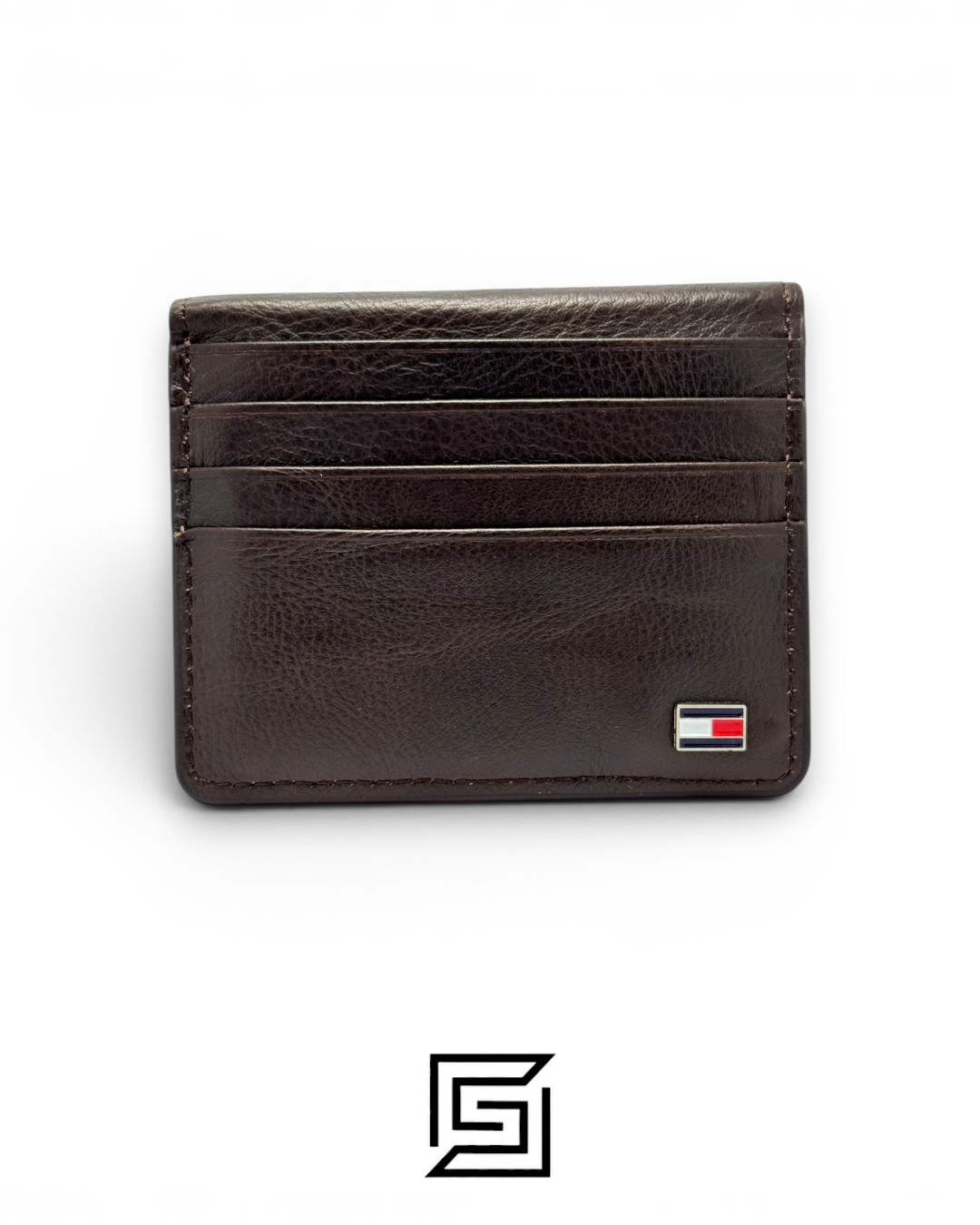 ⁦Tommy Hilfiger 3008-1 Pocket  Credit Card Magnetic Holder Brown⁩ - الصورة ⁦1⁩