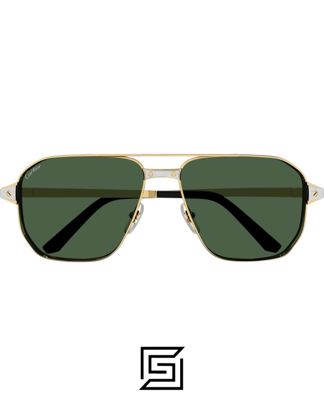 ⁦CT0424S - 002 Half Gold Frame G15 Lenses⁩ - الصورة ⁦2⁩
